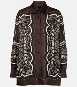 Nili Lotan Nili Lotan Alfie printed silk twill shirt