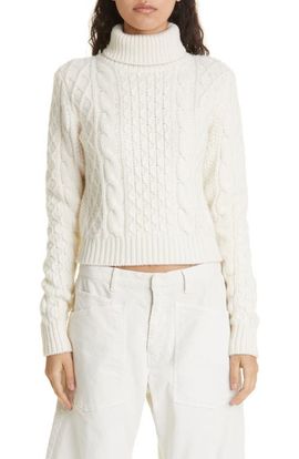 Nili Lotan Nili Lotan Andrina Wool & Cashmere Cable Turtleneck Sweater