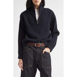 Nili Lotan Nili Lotan Axel Quarter Zip Lambswool Sweater