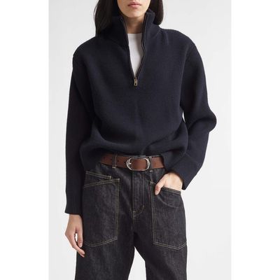 Nili Lotan Nili Lotan Axel Quarter Zip Lambswool Sweater