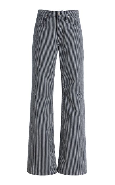 NILI LOTAN NILI LOTAN Celia Striped Rigid MidRise Flare Jean