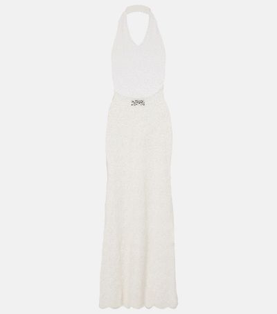 Nili Lotan Nili Lotan Eddie crochet halterneck cotton maxi dress