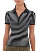 Nili Lotan Nili Lotan Fenna Stripe Polo Black/Thin Ivory Stripe - 1