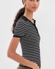 Nili Lotan Nili Lotan Fenna Stripe Polo Black/Thin Ivory Stripe - 4