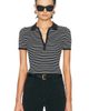 NILI LOTAN NILI LOTAN Fenna Stripe Polo Top - 1