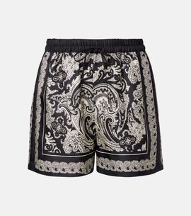 Nili Lotan Nili Lotan Frances paisley silk twill shorts