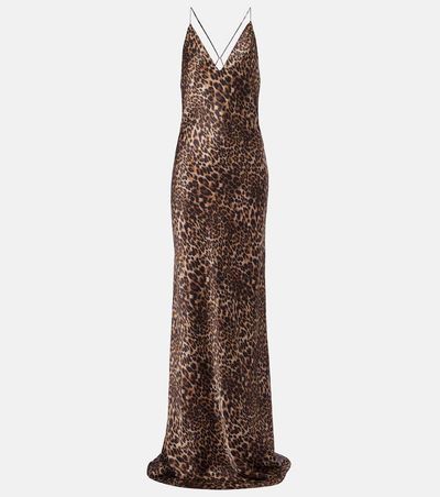 Nili Lotan Nili Lotan Ira leopard-print silk gown