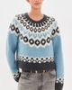 Nili Lotan Nili Lotan Isaline Fair Isle Sweater Iceberg Blue Fair Isle - 3