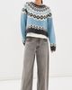 Nili Lotan Nili Lotan Isaline Fair Isle Sweater Iceberg Blue Fair Isle - 6