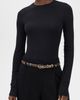 Nili Lotan Nili Lotan Jane Belt Brown Snake w/ Antique Gold - 3