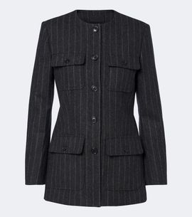 Nili Lotan Nili Lotan Jenette chalk stripe virgin wool jacket