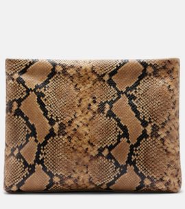 Nili Lotan Nili Lotan Jerry Small snake-print leather clutch