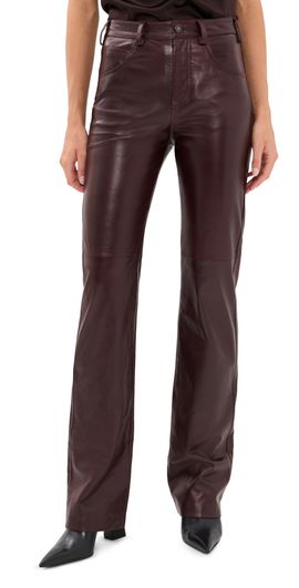 Nili Lotan Nili Lotan Joan Leather Pants Merlot