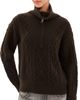 Nili Lotan Nili Lotan Jori Cashmere Sweater Dark Brown - 1