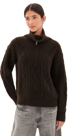 Nili Lotan Nili Lotan Jori Cashmere Sweater Dark Brown
