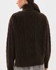 Nili Lotan Nili Lotan Jori Cashmere Sweater Dark Brown - 3
