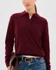 Nili Lotan Nili Lotan Jovan Sweater Polo Top Burgundy - 2
