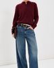 Nili Lotan Nili Lotan Jovan Sweater Polo Top Burgundy - 5