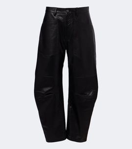 Nili Lotan Nili Lotan Leather barrel-leg pants