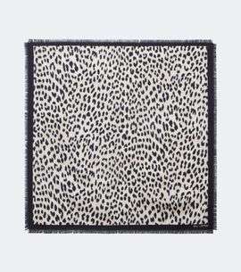Nili Lotan Nili Lotan Leopard print silk scarf