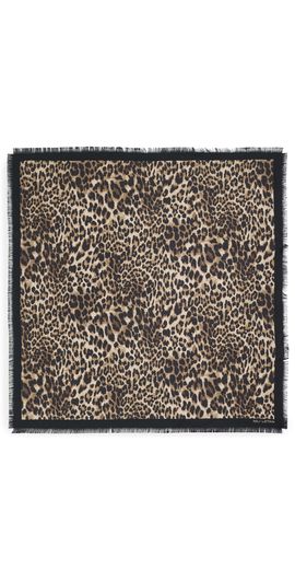 Nili Lotan Nili Lotan Leopard Silk Twill Scarf VINTAGE LEOPARD PRINT One