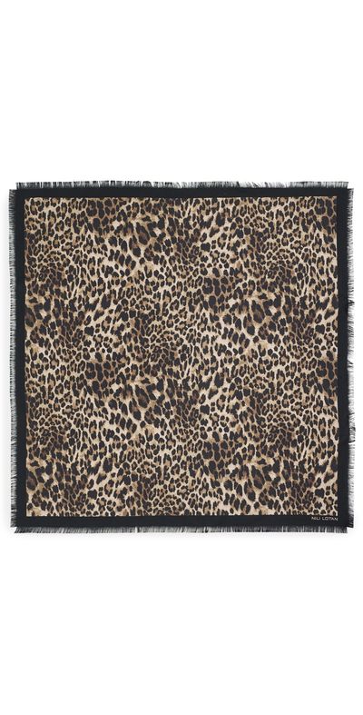 Nili Lotan Nili Lotan Leopard Silk Twill Scarf VINTAGE LEOPARD PRINT One