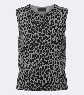 Nili Lotan Nili Lotan Nessa leopard-print cashmere top