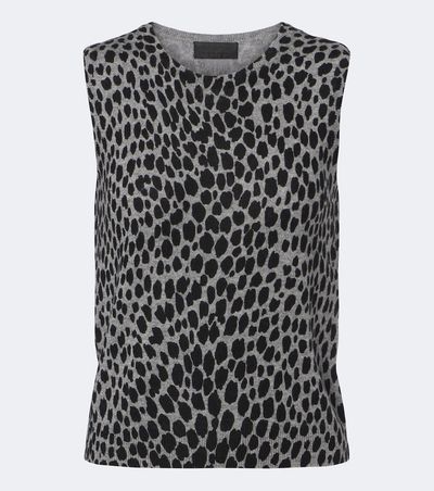 Nili Lotan Nili Lotan Nessa leopard-print cashmere top