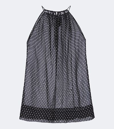 Nili Lotan Nili Lotan Nikki halterneck polka-dot silk top