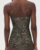 Nili Lotan Nili Lotan One Piece Bathing Suit Army Green Leopard - 3