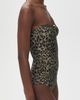 Nili Lotan Nili Lotan One Piece Bathing Suit Army Green Leopard - 4