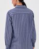 Nili Lotan Nili Lotan Raphael Classic Shirt Large Midnight/White Stripe - 3