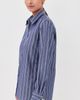 Nili Lotan Nili Lotan Raphael Classic Shirt Large Midnight/White Stripe - 4