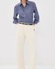 Nili Lotan Nili Lotan Raphael Classic Shirt Large Midnight/White Stripe - 5