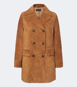 Nili Lotan Nili Lotan Remington double-breasted suede coat