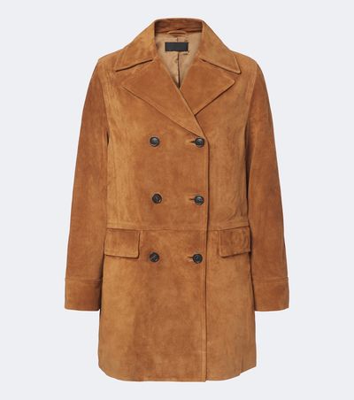 Nili Lotan Nili Lotan Remington double-breasted suede coat