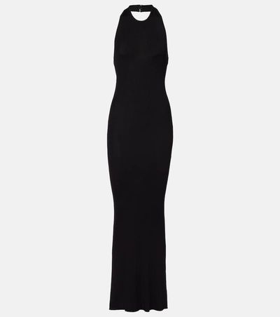 Nili Lotan Nili Lotan Ribbed-knit halterneck maxi dress