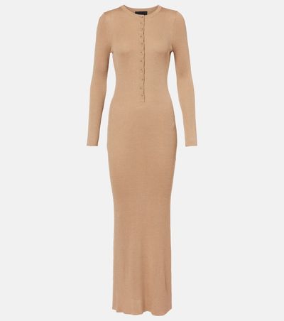 Nili Lotan Nili Lotan Ribbed-knit silk maxi dress