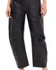 Nili Lotan Nili Lotan Shon Leather Barrel Pants Midnight - 1