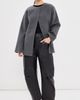 Nili Lotan Nili Lotan Shon Leather Barrel Pants Midnight - 2