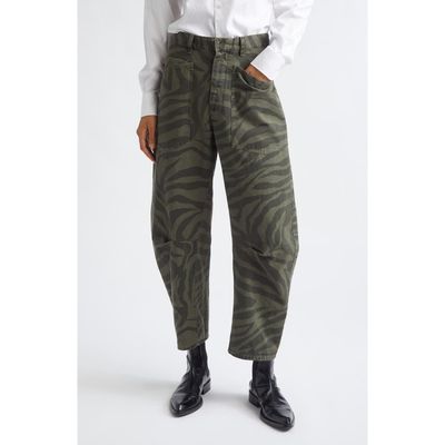 Nili Lotan Nili Lotan Shon Tiger Stripe Stretch Cotton Pants
