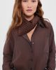 Nili Lotan Nili Lotan Silk Mini Dot Scarf Burgundy One - 3