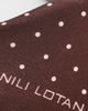 Nili Lotan Nili Lotan Silk Mini Dot Scarf Burgundy One - 5