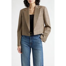 Nili Lotan Nili Lotan Swan Plaid Single Breasted Wool Blazer
