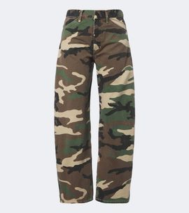 Nili Lotan Nili Lotan Tribeca camouflage barrel-leg jeans
