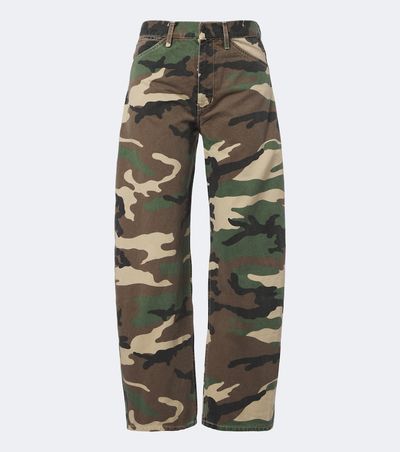 Nili Lotan Nili Lotan Tribeca camouflage barrel-leg jeans