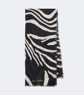 Nili Lotan Nili Lotan Zebra-print scarf
