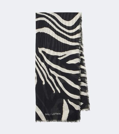 Nili Lotan Nili Lotan Zebra-print scarf