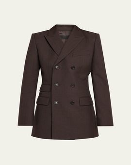 Nili Lotan Noah Virgin Wool Double-Breasted Jacket