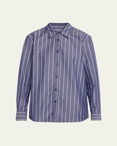 Nili Lotan Raphael Classic Striped Button-Down Shirt